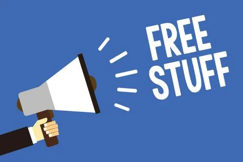 Handwriting text writing Free Stuff. Concept meaning Any thing that you can have Stock Illustration