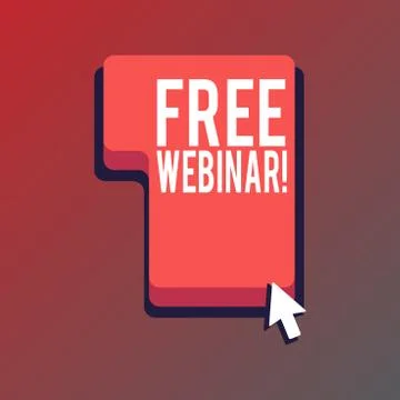 Handwriting text writing Free Webinar. Concept meaning presentation lecture o Illustrazione stock