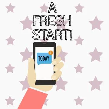 Handwriting text writing A Fresh Start. Concept meaning New beginnings changing Stock Illustration