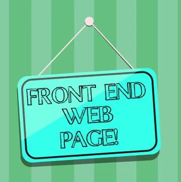 Handwriting text writing Front End Web Page. Concept meaning Converting data Stock Illustration