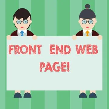 Handwriting text writing Front End Web Page. Concept meaning Converting data Stock-Illustration