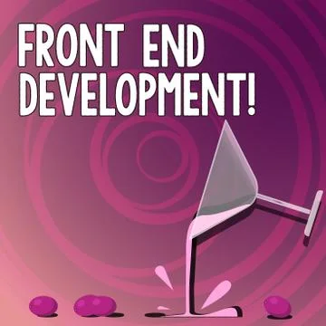 Handwriting text writing Front End Development. Concept meaning Altering data to 스톡 일러스트