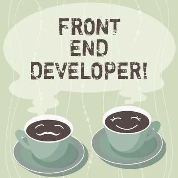 Handwriting text writing Front End Developer. Concept meaning computer Stock Illustration