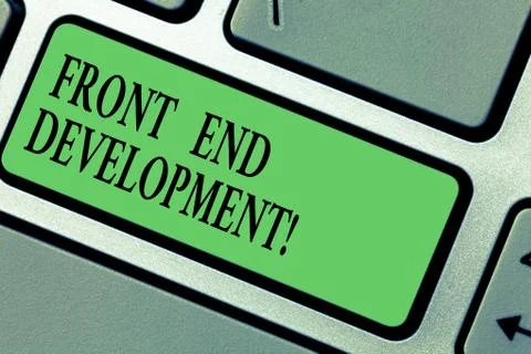 Handwriting text writing Front End Development. Concept meaning Altering data to Stock Photos