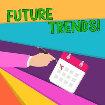 Handwriting text writing Future Trends. Concept meaning forecasts affecting Stock Illustration