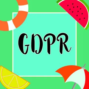 Handwriting text writing Gdpr. Concept meaning Regulation in EU law on data Illustrazione stock