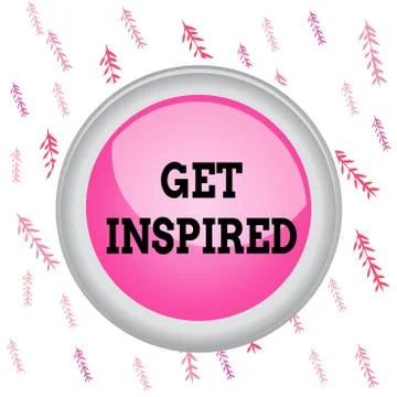 Handwriting text writing Get Inspired. Concept meaning make someone have a Stock Illustration