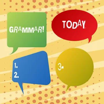 Handwriting text writing Grammar. Concept meaning whole system structure Stock Illustration