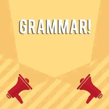 Handwriting text writing Grammar. Concept meaning whole system structure Stock Illustration
