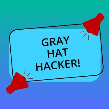 Handwriting text writing Gray Hat Hacker. Concept meaning Computer security Illustrazione stock