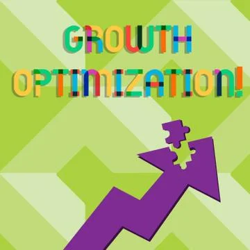 Handwriting text writing Growth Optimization. Concept meaning Finding an Stock Illustration