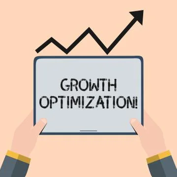 Handwriting text writing Growth Optimization. Concept meaning Finding an イラスト素材