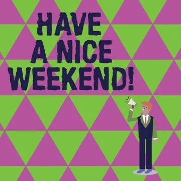 Handwriting text writing Have A Nice Weekend. Concept meaning wishing someone 库存插图