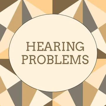 Handwriting text writing Hearing Problems. Concept meaning is partial or total Stock Illustration