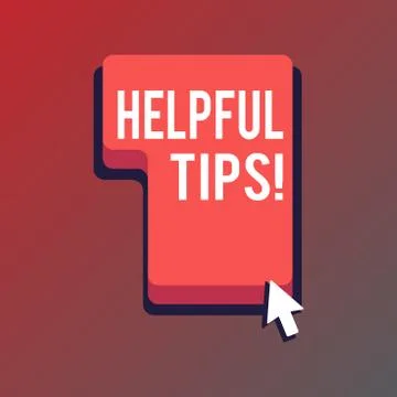 Handwriting text writing Helpful Tips. Concept meaning secret information or  Stock Illustration