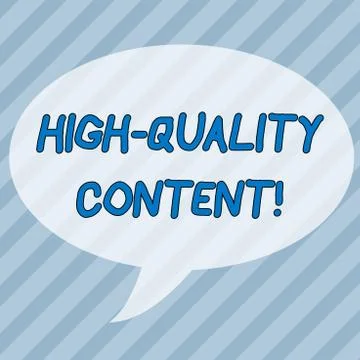 Handwriting text writing High Quality Content. Concept meaning Website is Useful Stock Illustration