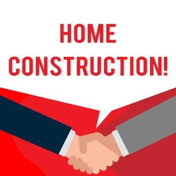 Handwriting text writing Home Construction. Concept meaning the process of Stock Illustration