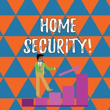 Handwriting text writing Home Security. Concept meaning A system that help 스톡 일러스트