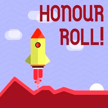 Handwriting text writing Honour Roll. Concept meaning List of students who have Stock Illustration