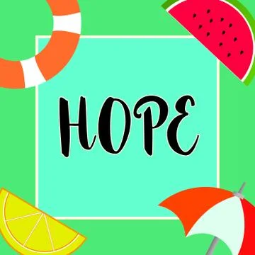 Handwriting text writing Hope. Concept meaning Feeling of expectation Desire for Stock Illustration