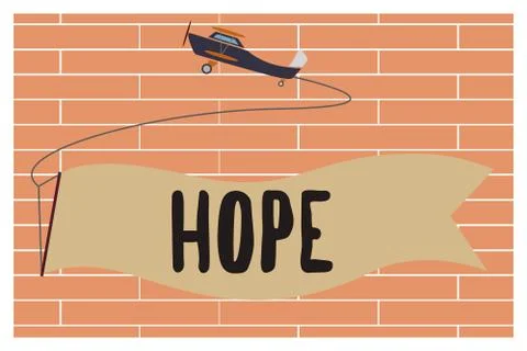 Handwriting text writing Hope. Concept meaning Feeling of expectation Desire for Stock Illustration