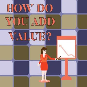 Handwriting text writing How Do You Add Valuequestion. Concept meaning Bring 스톡 일러스트