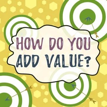Handwriting text writing How Do You Add Value Question. Concept meaning improve 스톡 일러스트