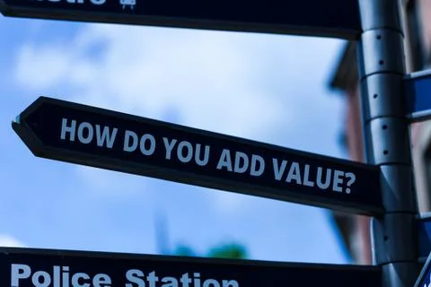 Handwriting text writing How Do You Add Value Question. Concept meaning improve 스톡 사진