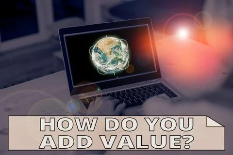 Handwriting text writing How Do You Add Value Question. Concept meaning improve 写真素材