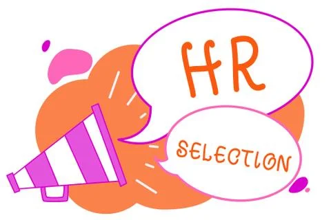 Handwriting text writing Hr Selection. Concept meaning Process and approached by 스톡 일러스트