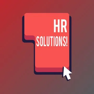 Handwriting text writing Hr Solutions. Concept meaning payroll benefits hirin Illustrazione stock