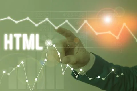 Handwriting text writing Html. Concept meaning the lingua franca for publishing Stock Photos