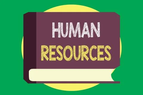 Handwriting text writing Human Resources. Concept meaning The people who make up Illustrazione stock