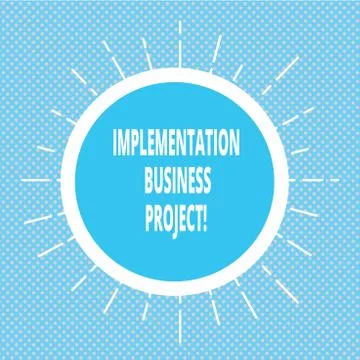Handwriting text writing Implementation Business Project. Concept meaning Illustrazione stock