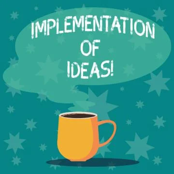 Handwriting text writing Implementation Of Ideas. Concept meaning Execution of イラスト素材