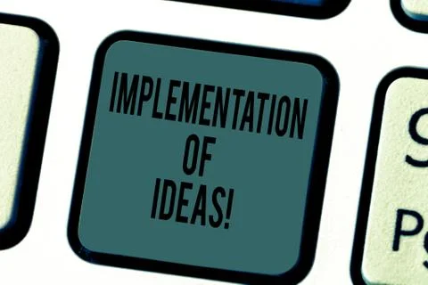 Handwriting text writing Implementation Of Ideas. Concept meaning Execution of Stock Photos