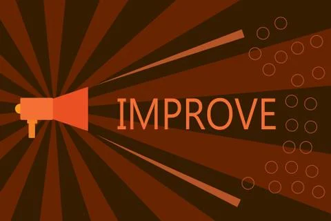 Handwriting text writing Improve. Concept meaning Make become better Development Ilustración de archivo