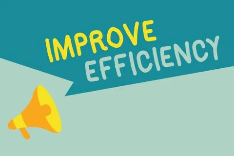 Handwriting text writing Improve Efficiency. Concept meaning Competency in pe Stock Illustration