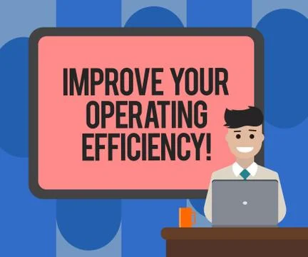 Handwriting text writing Improve Your Operating Efficiency. Concept meaning Make Illustrazione stock