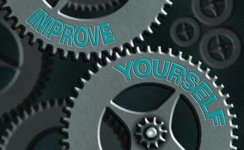 Handwriting text writing Improve Yourself. Concept meaning to make your skills Stock Illustration