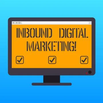 Handwriting text writing Inbound Digital Marketing. Concept meaning elements Illustrazione stock