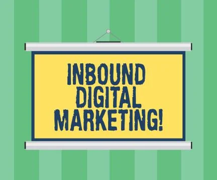 Handwriting text writing Inbound Digital Marketing. Concept meaning elements Illustrazione stock