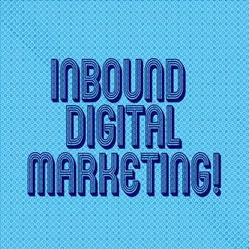 Handwriting text writing Inbound Digital Marketing. Concept meaning elements Stock Illustration