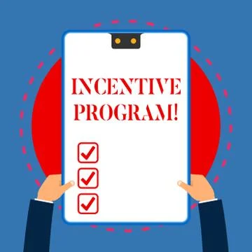 Handwriting text writing Incentive Program. Concept meaning specific scheme used Stock Illustration