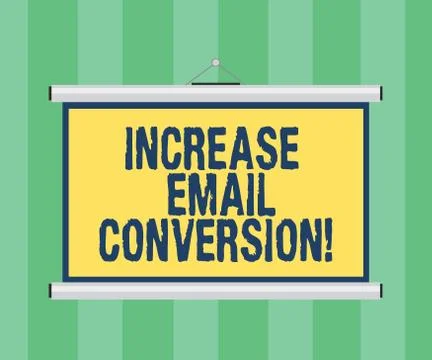 Handwriting text writing Increase Email Conversion. Concept meaning Action Stock Illustration
