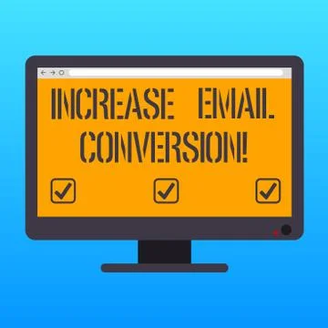 Handwriting text writing Increase Email Conversion. Concept meaning Action Stock Illustration
