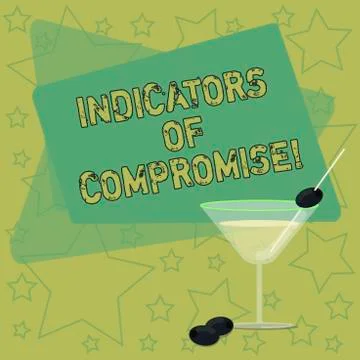Handwriting text writing Indicators Of Compromise. Concept meaning artifact Illustrazione stock