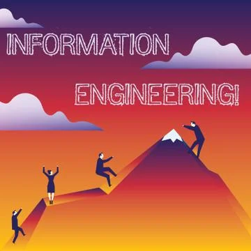 Handwriting text writing Information Engineering. Concept meaning deals with  Stock-Illustration