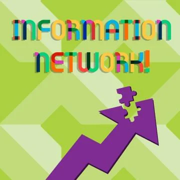 Handwriting text writing Information Network. Concept meaning computers were Stock Illustration