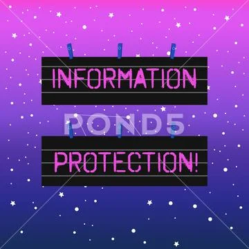 Handwriting text writing Information Protection. Concept meaning Safeguard vital Stock Illustration